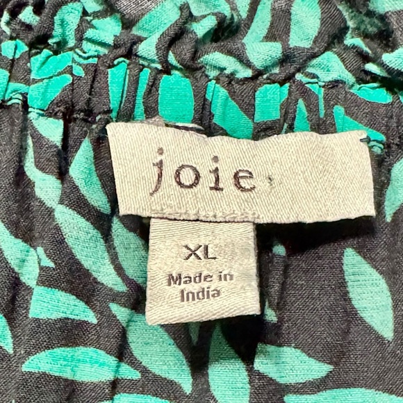 Joie Salama Crochet-Inset Green Botanical Print Lightweight 3/4 Sleeve Dress - Picture 13 of 14